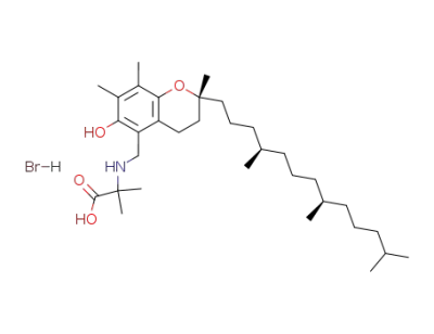 2-{[(R)-6-Hydroxy-2,7,8-trimethyl-2-((4R,8R)-4,8,12-trimethyl-tridecyl)-chroman-5-ylmethyl]-amino}-2-methyl-propionic acid; hydrobromide